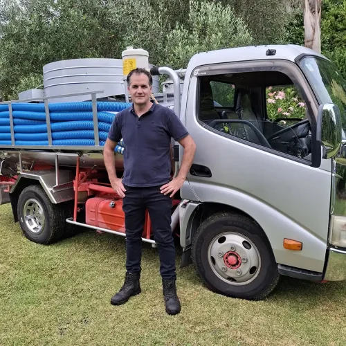 Cornerstone Septic Services technician providing septic tank pumping in the Bay of Islands & Hokianga